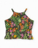 Girls’ knit top with ruched hem