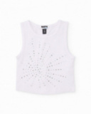Girls’ knit top with sparkling appliqués