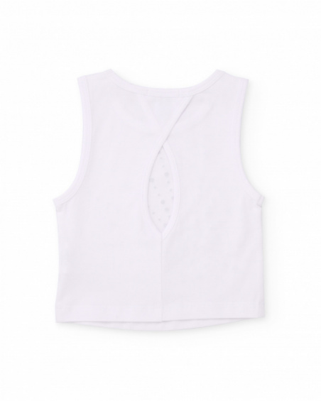 Girls’ knit top with sparkling appliqués