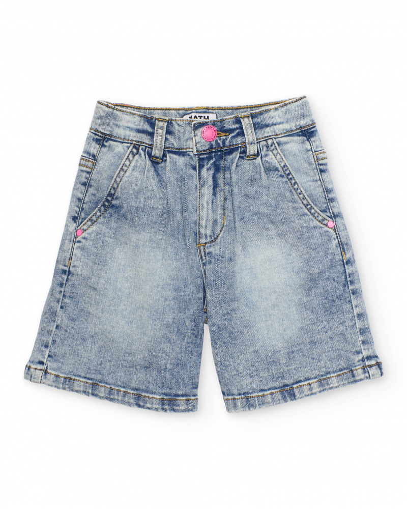 Girls’ trousers in woven fabric and denim