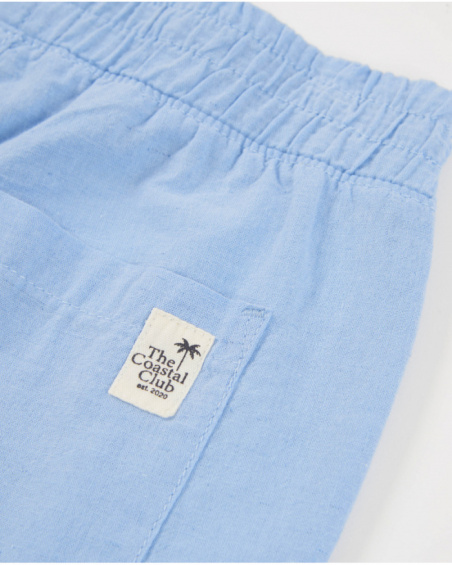 Boys’ woven bermuda shorts with elastic waist