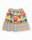 Girls’ knit skirt with decorative ribbons