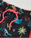 Boys’ woven swim shorts with skate motifs