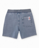 Boys’ knit bermuda shorts with washed effect