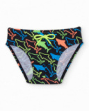 Boys’ knit swim shorts with adjustable drawstring