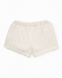 Girls’ knit shorts with openwork fabric
