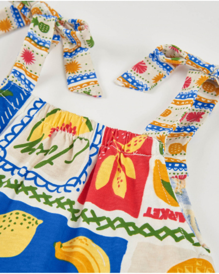 Girls’ knit top with tie straps