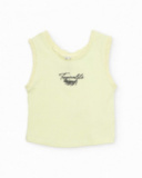 Girls’ knit top with lace trim detail