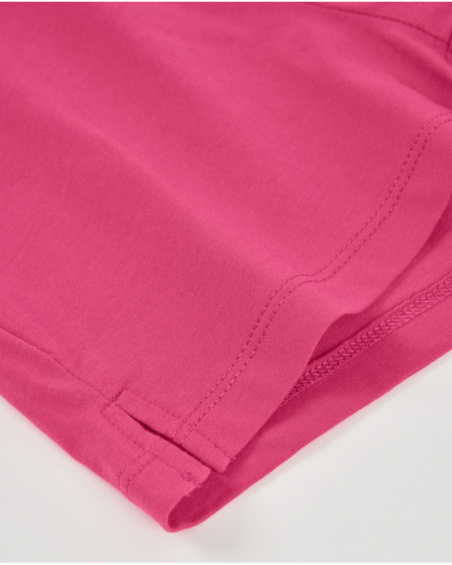 Girls’ knit shorts with side pockets