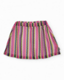 Girls’ knit skirt with wavy stripes