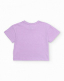 Girls’ knit set with tropical graphic