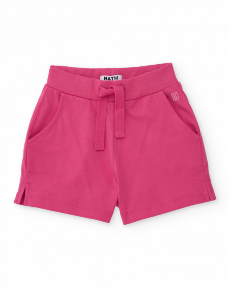 Girls’ knit set with hibiscus print