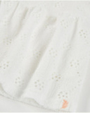 Girls’ knit dress with openwork motifs