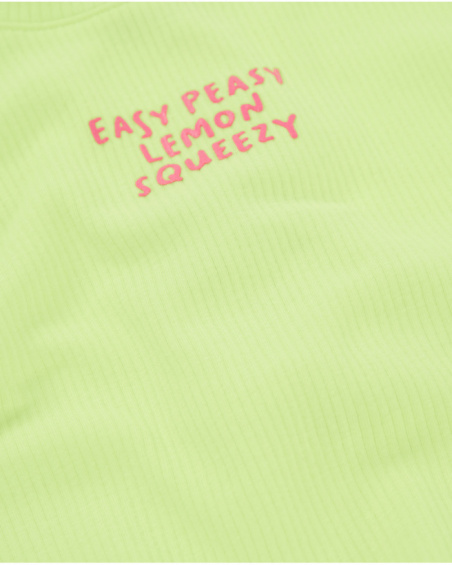 Girls’ ribbed knit T-shirt