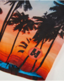 Boys’ woven swim shorts with contrast palm trees