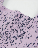 Girls’ knit top with long puff sleeves