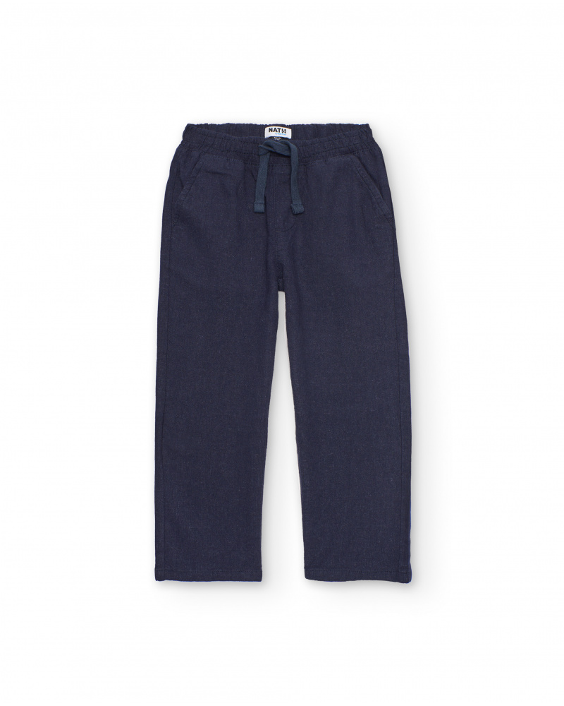 Boys’ woven trousers with elastic waist