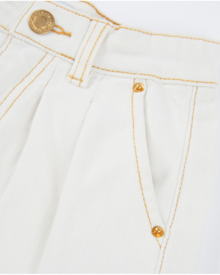 Girls’ woven shorts in woven fabric and denim