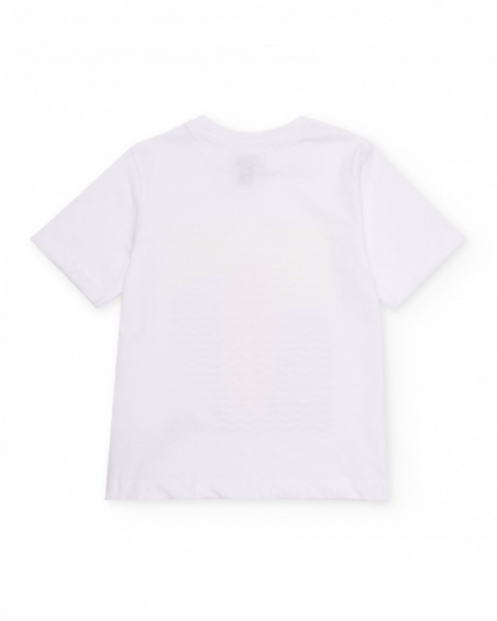 Boys’ knit T-shirt with surfboard graphic