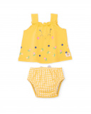Knitted newborn swimsuit with raised appliqués | tuc tuc UK