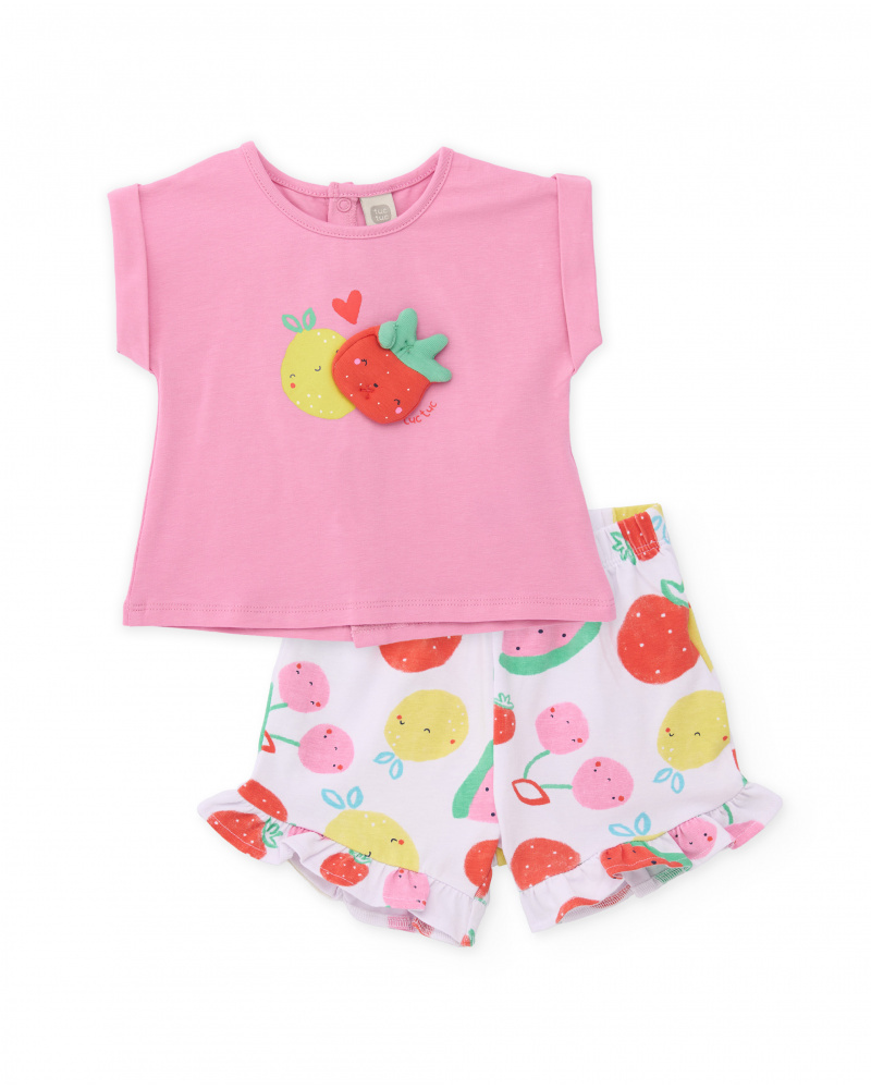 Knitted newborn set with raised front detail