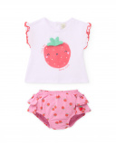 Knitted newborn set with back ruffle | tuc tuc UK