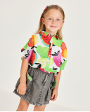 Girls’ woven denim skirt with pockets | tuc tuc UK