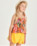 Girls’ woven top with adjustable straps | tuc tuc UK