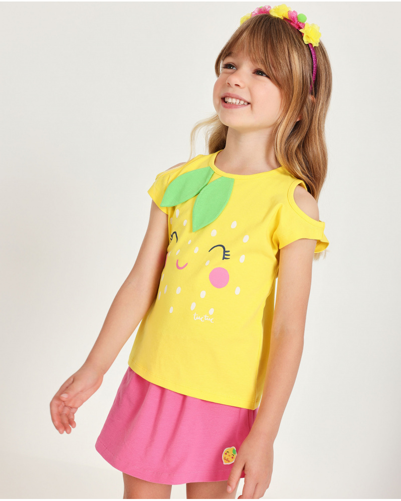 Girls’ knitted set with shoulder cut-outs