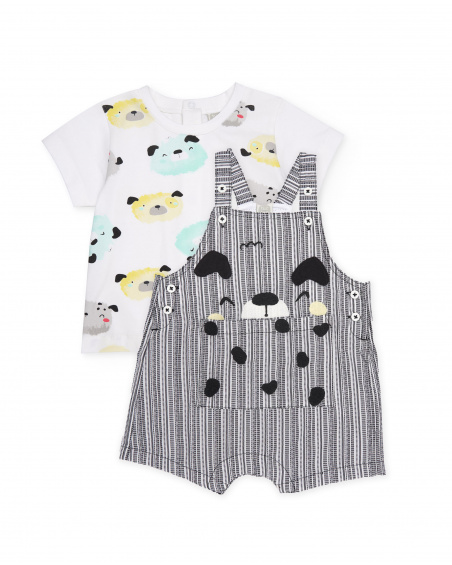 Knitted newborn set with a striped design | tuc tuc UK