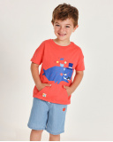 Boys’ knit T-shirt with whale print | tuc tuc UK