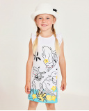 Girls’ knit dress with mermaid print | tuc tuc UK