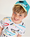 Boys’ woven cap with raised details | tuc tuc UK