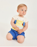 Knitted newborn romper with little bee design | tuc tuc UK