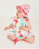 Knitted newborn hat with gathered ruffle | tuc tuc UK