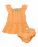 Newborn woven dress with ruffle sleeves | tuc tuc UK