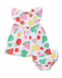 Knitted newborn dress with fruit design | tuc tuc UK