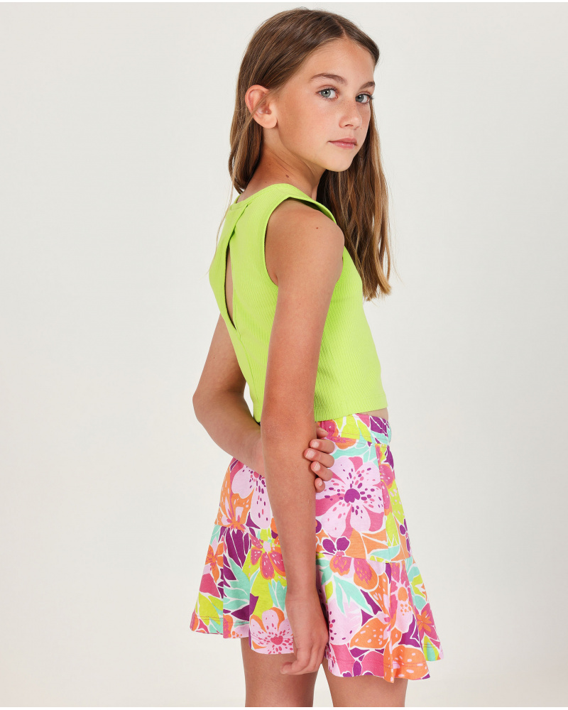 Girls’ stretchy knit top