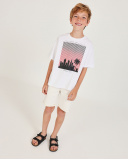 Boys’ woven bermuda shorts with contrast stitching | tuc tuc UK