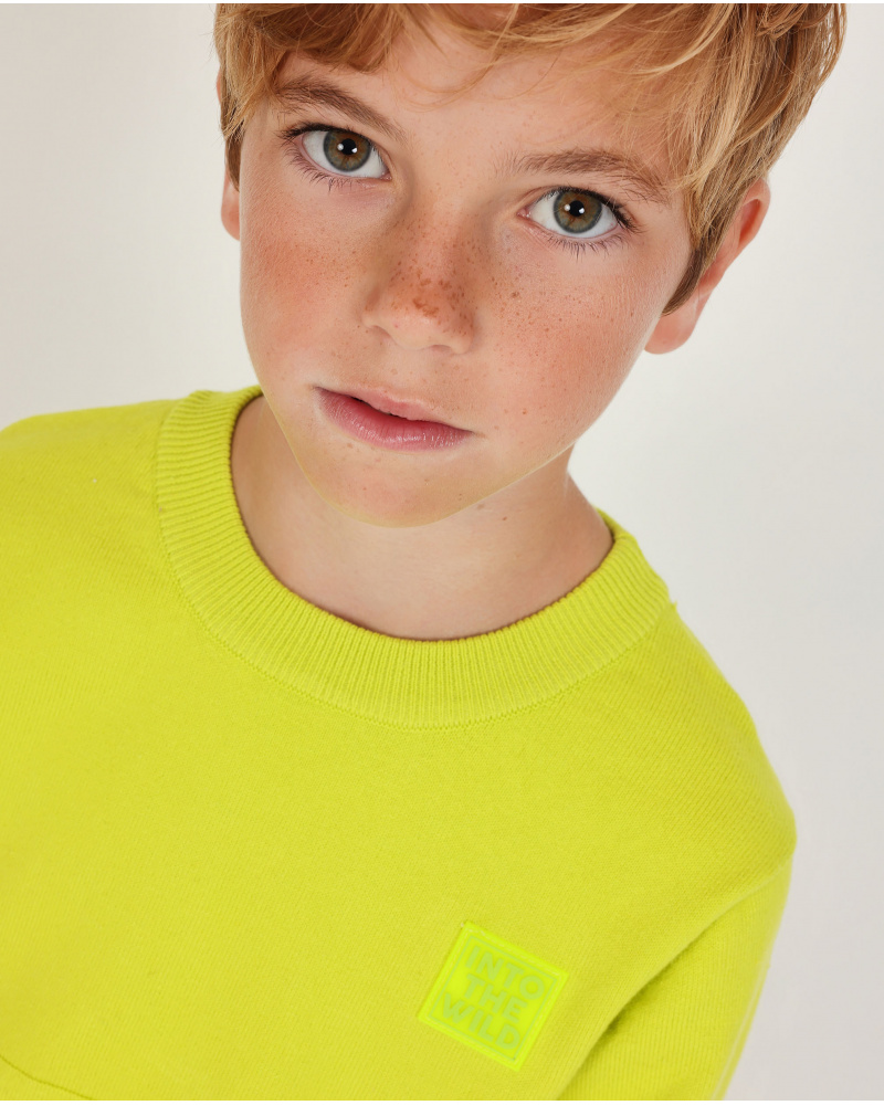 Boys knit sweater with a kangaroo pocket