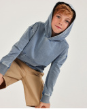 Boys knit and denim sweatshirt with a washed effect | tuc tuc UK
