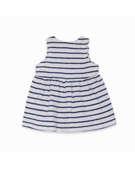 BLUE STRIPED TOWEL DRESS FOR GIRLS FORMENTERA BLUE STRIPED TOWEL DRESS FOR GIRLS FORMENTERA