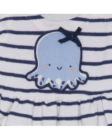 BLUE STRIPED TOWEL DRESS FOR GIRLS FORMENTERA BLUE STRIPED TOWEL DRESS FOR GIRLS FORMENTERA