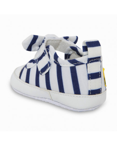 BLUE STRIPED JERSEY SHOES FOR GIRLS FORMENTERA