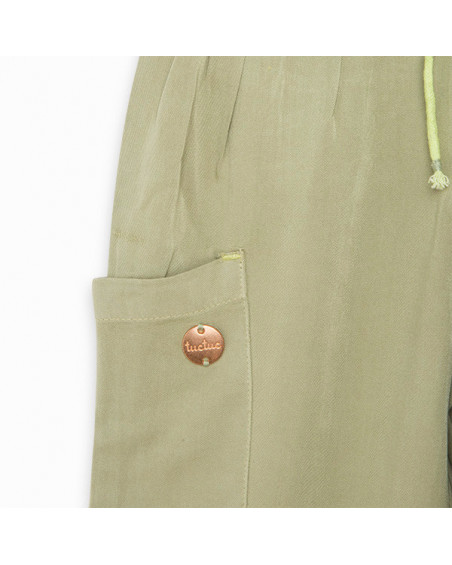 GREEN JOGGING TWILL TROUSERS FOR GIRLS SAFARI VACAY GREEN JOGGING TWILL TROUSERS FOR GIRLS SAFARI VACAY