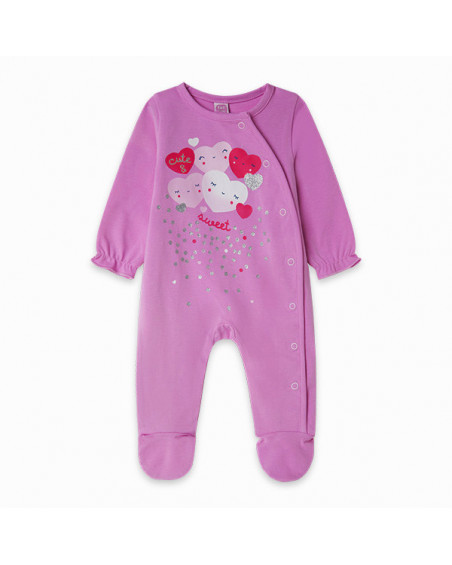 PINK LONG WITH FEET JERSEY ROMPERS FOR GIRLS SUGAR BABE PINK LONG WITH FEET JERSEY ROMPERS FOR GIRLS SUGAR BABE