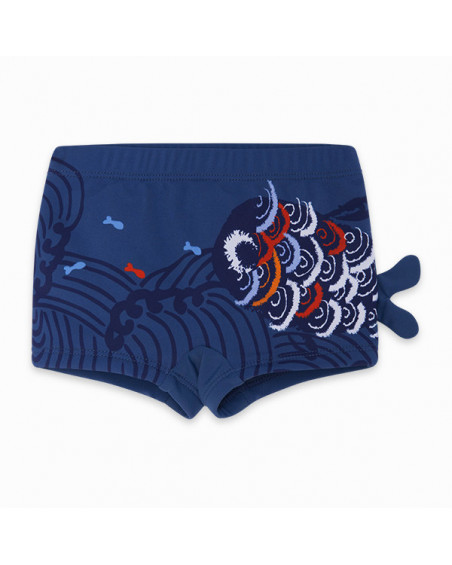 BLUE FISHES BOXERS FOR BOYS KAMOGAWA BLUE FISHES BOXERS FOR BOYS KAMOGAWA