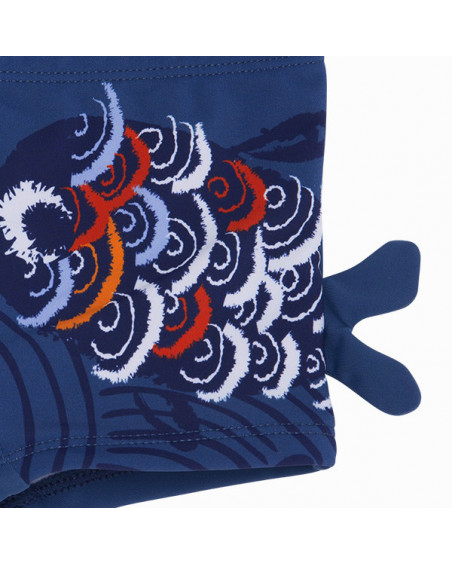 BLUE FISHES BOXERS FOR BOYS KAMOGAWA BLUE FISHES BOXERS FOR BOYS KAMOGAWA