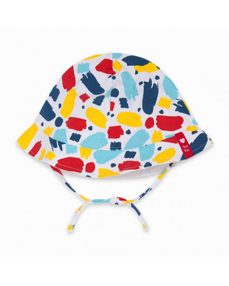 BLUE PRINTED JERSEY HAT FOR GIRLS DRAW A REX