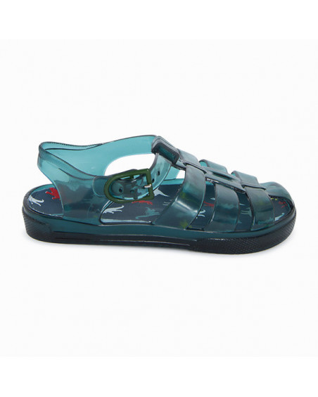BLUE DINOSAUR JELLY SANDALS FOR BOYS DRAW A REX BLUE DINOSAUR JELLY SANDALS FOR BOYS DRAW A REX
